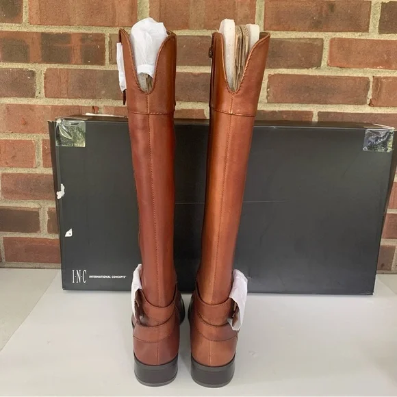 INC International Concepts Women's Frankii Leather Knee High Boots US 5.5 M WC - Picture 5 of 11